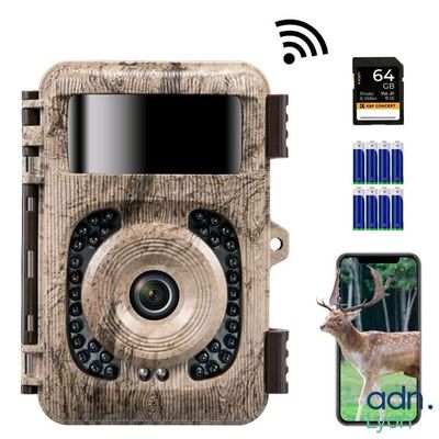 un gros plan d'un appareil photo avec un téléphone portable à côté