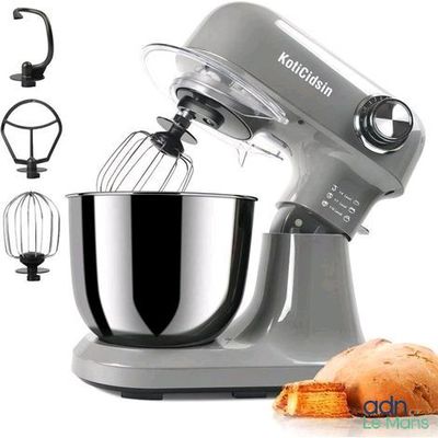 an image of a kitchen mixer with a bowl and a whisk attachment