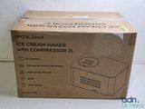 packaging of a box with a picture of an ice cream maker inside of it