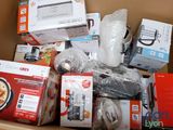 a box full of electronics and other items that are in it