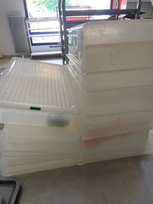 a stack of plastic containers stacked on top of each other