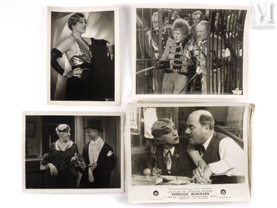 quatre photographies en noir et blanc représentant un homme et une femme