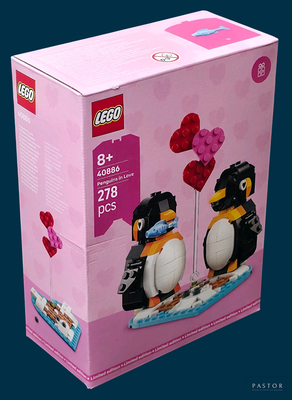 a box of legos with a penguin and a penguin on it
