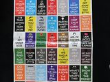 a poster with a bunch of different words on it