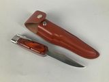 leather sheath for a knife and sheath for a pocket knife