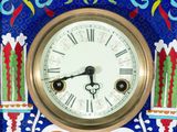 a clock that is sitting on the wall in the room