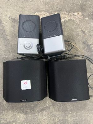 2 enceintes de bureau ALTEC LANSING + 2 enceintes JAMO
