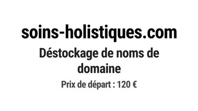 Nom de domaine soins-holistiques.