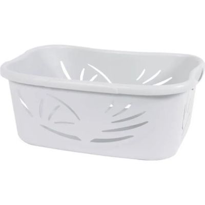 an image of a white laundry basket on a white background
