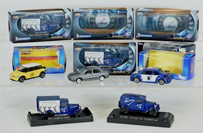 BURAGO, SOLIDO et MAJORETTE, 7 voitures au 1/43ème, état neuf en boite