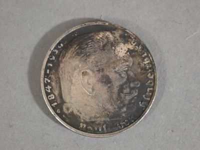 Allemagne - 2 Reichmark 1939 (atelier G), portrait de Paul v…