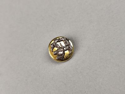 gros plan d'une pièce d'or avec un visage dessus