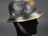 a close up of a helmet on a mannequin head
