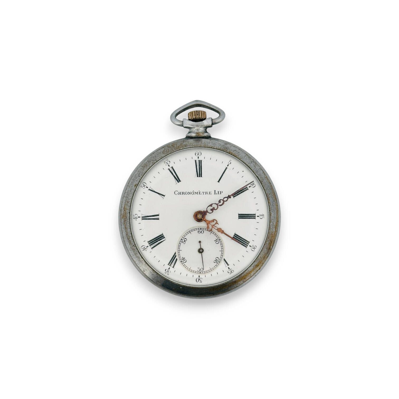 Montre Gousset Ancienne Chronomètre LIP En Argent - Pièce Vintage Pour Collectionneurs