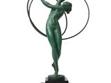 statue of a woman with a hoop in her hands