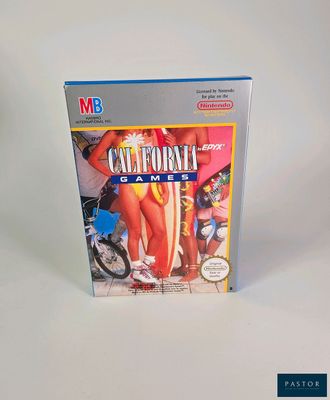 un jeu vidéo intitulé « California Girls » sur la jaquette de la boîte