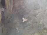 a picture of a painting of a woman with a hat on