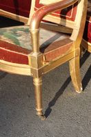 Partie de mobilier de salon en bois stuqué doré comprenant u… (photo 6)
