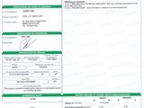 a green and white id card with a picture of a green and white id card with a picture of a