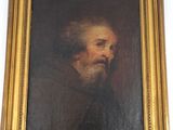 an old painting of a man with a beard in a gold frame