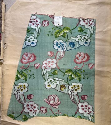 an image of a piece of fabric with a flower design on it