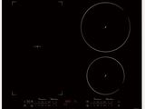 an image of a black induction cooktop with two burners