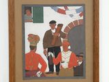 a picture of a painting on the wall of a room