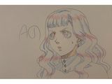 drawing of a girl with long hair and a necklace on her neck