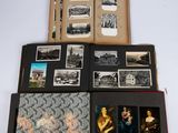 an open book with pictures of people and buildings on it