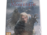 la jaquette d'un jeu vidéo intitulé « Cursed Mountain », sur laquelle figure un homme au sommet d'une montagne