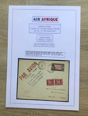 envelope with air afrique on it sitting on a wooden table
