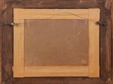 an old picture frame with a picture hanging on it ' s side