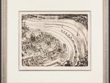 une image représentant un dessin en noir et blanc d'un circuit automobile