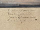 a piece of paper with writing on it with a picture of the ocean in the background