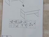 a piece of paper with a drawing of a coffee table on it