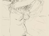 an image of a drawing of a woman sitting on a couch