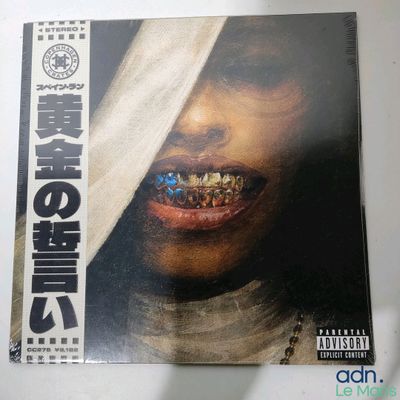 la pochette d'un album représentant une femme aux dents en or