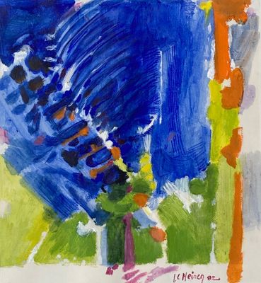 Jean-Claude HEINEN (1945 - 2017). Composition à dominante bl…
