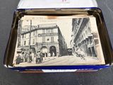 a box with a picture of a street scene in it