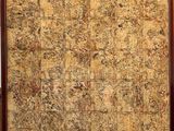 une photo d'une très grande carte du monde ancienne