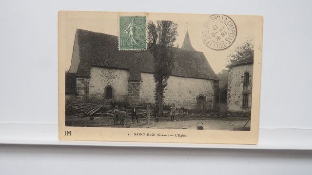 St-Éloi : L’Église. B.E. Carte rare !!!