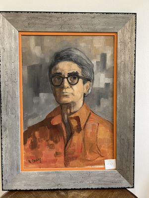 B. Davy HST SBG, Portrait d'homme aux lunettes 54x38
