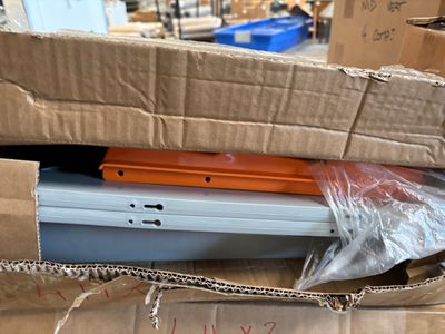 a cardboard box that has a laptop in it