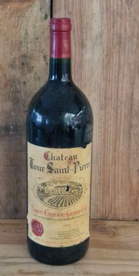 a bottle of wine that is sitting on a table