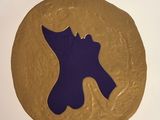 a cookie that has a purple horse on it