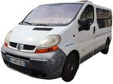 a white van that is parked on the side of the road