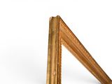 a picture of a gold picture frame on a white background