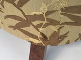 a close up view of a chair with a pattern on it