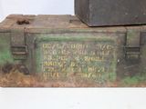 two old metal boxes stacked on top of each other