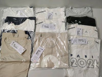 Lot de 10 tee-shirts LE COQ SPORTIF Paris 2024, diverses tai…